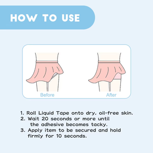 Ruban adhésif liquide pour le corps, transparent et résistant à la transpiration, pour la peau et les tissus, idéal pour les chaussettes <span class=keywords><strong>de</strong></span> compression et les perruques - Product Image 5