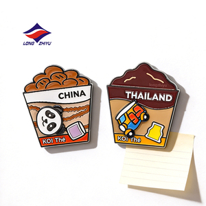 แม่เหล็กติดตู้เย็นโลหะส่วนตัว Longzhiyu 20 ปี แม่เหล็กติดตู้เย็นโลโก้ของคุณเอง สติ๊กเกอร์ติดตู้เย็น แม่เหล็กติดตู้เย็นเคลือบอ่อนลายราเมน - Product Image 4