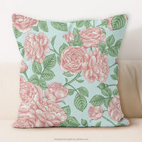 Court en peluche Floral Vintage jeter oreiller couvre imprimer housses de coussin décoratives pour ferme décor à la maison salon extérieur
