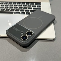 Coque de téléphone standard pour iPhone 17 Air 16 Pro 14 13 11, étui magnétique en silicone liquide à grande fenêtre, vente en gros et transfrontalière