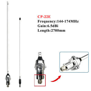 เสาอากาศสื่อสาร VHF กำลังขยายสูง 136-174MHz แบบโพลาไรเซชันแนวตั้ง ฐานอะลูมิเนียมอัลลอยด์ พร้อมแผนผังการตัดต่อสำหรับการใช้งานแบบรอบทิศทาง - Product Image 2