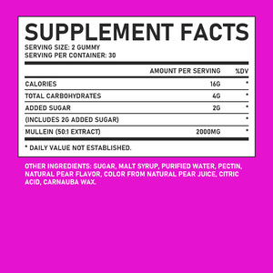 Factory Mulein Gummies with 2000mg Herbal Extract Respiratory Support Lung Health Gummy Dietary <b>Supplement</b> - Product Image 2