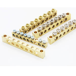 Profession eller Lieferant ODM-Kabelst ecker Messing-Sammel schiene Elektrokabel-Verbindungs stange Erdung block Messing-Neutral-Stangen klemme - Product Image 4