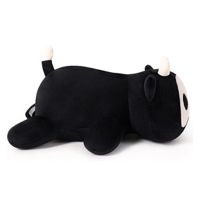 7761 Style gothique broderie grands yeux chat noir en peluche animaux jouets avec visage fantôme doux poupées câlins pour enfants peluche chat noir - Product Image 2
