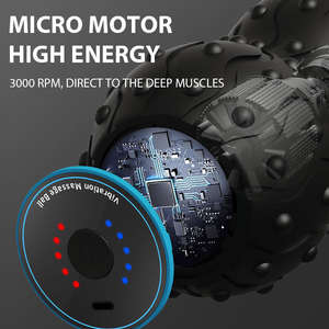 Masajeador de cuello de vibración eléctrico portátil de silicona de alta calidad adecuado para todas las partes del cuerpo Bola de masaje doble de maní - Product Image 5