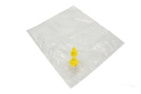 Sac en plastique transparent de haute qualité anti-fuite avec valve jaune pour le stockage et la distribution commerciaux de jus, de sirops et de boissons