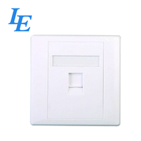 Nuevo Material Tipo 86, Placa de Red de Pared con 1 Puerto RJ45 e Iconos de Computadora y Teléfono, 115.5x74mm, Opcional