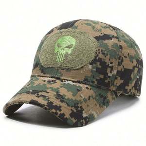 Casquette de baseball en coton brodée motif camouflage jungle, style safari sportif, pour l'extérieur, vente en gros - Product Image 3