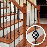 Ornements en fer forgé moderne en gros, acier inoxydable, balustrade de portail de jardin intérieur pour escaliers