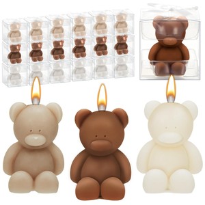 Bougies parfumées en cire de soja aromatique pour fête Souvenir de cadeaux mignons Cadeaux personnalisés Cadeaux de lapin Invités Bougies d'ours pour baby shower - Product Image 4
