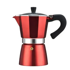 Vendita calda di più dimensioni selezione doppia parete sottovuoto manuale Coffee Pot regalo in metallo in alluminio acciaio inox facile Moka Pot