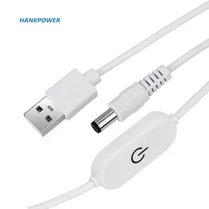 OEM Factory USB To DC 5521 Plug Power Charging Lamp Cord Cable With Touch Sensitive Switch