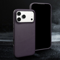 Étui de téléphone en cuir premium antichoc, coque arrière de protection pour iPhone 17 Pro Max 16 15 14 13 12 11