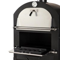 Four à pizza multifonctionnel d'extérieur en acier au carbone avec revêtement en poudre, chariot de transport facile, vente en gros d'usine