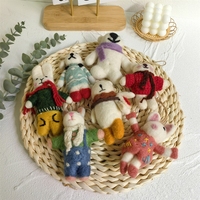 Le même style de pendentif de sac en feutre de laine fait main en forme d'ours de style coréen et d'accessoire porte-clés en forme d'animal mignon que Dongdaemun au sud de la Corée.
