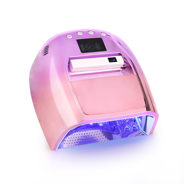 Professional 2 in 1 128W Nail UV LED Lamp Machine Rechargeable Acrylic Quick Drying Gel Polish Dryer with Cordless Mini Lamp