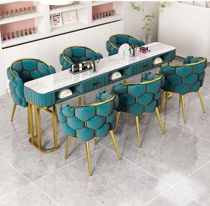 Nueva Mesa de Manicura Moderna de Lujo, un Conjunto de Mesas de Celebridades de Internet, Mesa de Salón de Uñas para Una o Varias Personas - Product Image 6