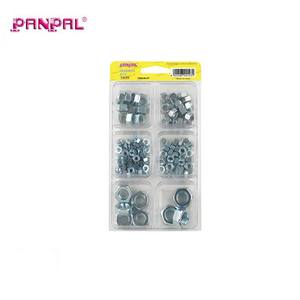 Tuerca hexagonal de acero al carbono de alta calidad, 120 Uds., tuercas hexagonales chapadas métricas con precios de fábrica competitivos, contratuerca al por mayor - Product Image 1