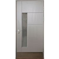Porte intérieure plate de peinture blanche avec la surface finie d'insertion en verre pour l'appartement de villa