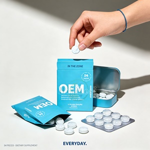 Helikesi Chewing-gum à la caféine naturelle avec L-théanine et vitamines B <span class=keywords><strong>pour</strong></span> la clarté mentale, la fonction cérébrale et l'énergie - Product Image 1