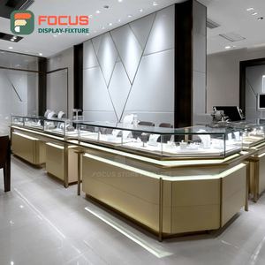 Modern Shopping Center Jewelry Display Case Wood Frame Commercial Store Jewelry Cabinet - Product Image 6