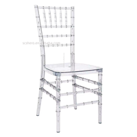 Chaise de mariage amovible en acrylique transparent, idéale pour les activités de plein air et les banquets dans les hôtels de restauration de mariage