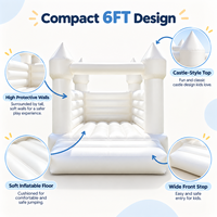 Château gonflable mini de 6 pieds en PVC pour enfants, idéal pour les fêtes d'anniversaire, les événements de jardin, la location, avec service OEM ODM personnalisé