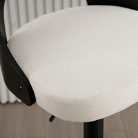 Chaise haute moderne simple confortable tabouret de bar en cuir PU noir cuisine salon réglable contreplaqué pour salle à manger utilisation hospitalière