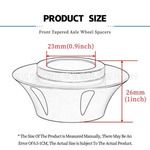 Arandela cónica para eje de rueda de 11x6x3cm para Harley Davidson Touring Street Road Glide - Product Image 2
