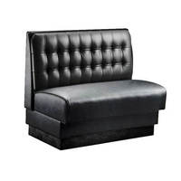 Cabine ristorante personalizzate stile americano Cafe in pelle nera in legno commerciale Bar ristorante mobili stand posti a sedere