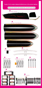 ไฟตกแต่ง<span class=keywords><strong>ภายใน</strong></span>รถยนต์ SJC 64 สี คริสตัลไดนามิก สำหรับรถยนต์โตโยต้า อัลฟาร์ด/เวลไฟร์ ปี 2015-2023 พวงมาลัยขวา/ซ้าย อุปกรณ์ตกแต่งภายในรถยนต์ - Product Image 6