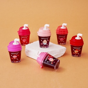 Wholesale Cute Mini Milk Tea Cup Lip Tint Matte Long Lasting Lipgloss Girl Lipstick Makeup Clear Lip Oil <strong>Drink</strong> Lip <strong>Gloss</strong> - Product Image 1