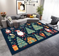 Tapis de salon jacquard à motif de Noël antidérapant et lavable, nouveauté très vendue