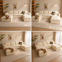 Modulares Ecksofa Cloud-Sofa L-förmige Couches für Wohnzimmer Luxuriöses Inneneinrichtungs-Set Keine Montage Erforderlich