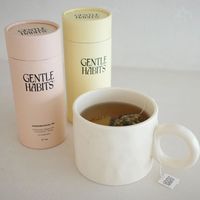 Tube de stockage biodégradable personnalisé d'emballage de matcha alimentaire kraft biodégradable pour boîte d'emballage de thé café cookie
