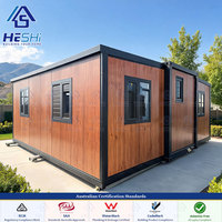 Maison conteneur préfabriquée extensible certifiée NATA sans amiante aux normes australiennes, 40 pieds, 30 pieds, 20 pieds, 4 chambres, type villa