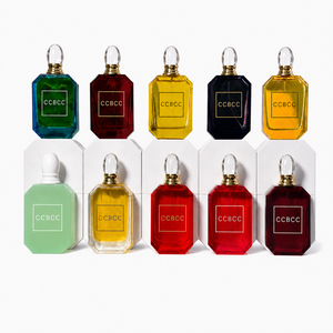 Perfume EDP Concentrado Unisex con Notas Florales, Frutales, Amaderadas y de Almizcle, Aroma Intenso y Duradero, en Envase Octagonal de Vidrio Multicolor - Product Image 1