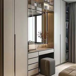 Meubles de chambre à coucher populaires, personnalisation acceptable, armoire de chambre à coucher contemporaine en bois avec tiroirs - Product Image 6