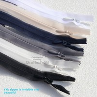 Stock en gros n° 2 fermetures éclair invisibles en plastique écologiques de qualité supérieure, fermées, de 25 à 60 cm, pour robes