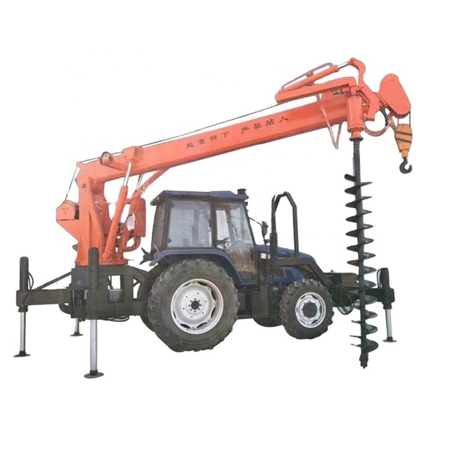 Factory Direct Saletractor Hydraulic Auger Drill Water Well Hole Digging Pole Erection Multifunction Machine