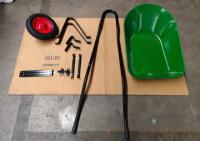 Carretilla de Jardín WB7400R de Acero Resistente con Bandeja de 160 kg y Capacidad de 5CBF, Rueda Neumática 4.00-8, Carretilla para Concreto