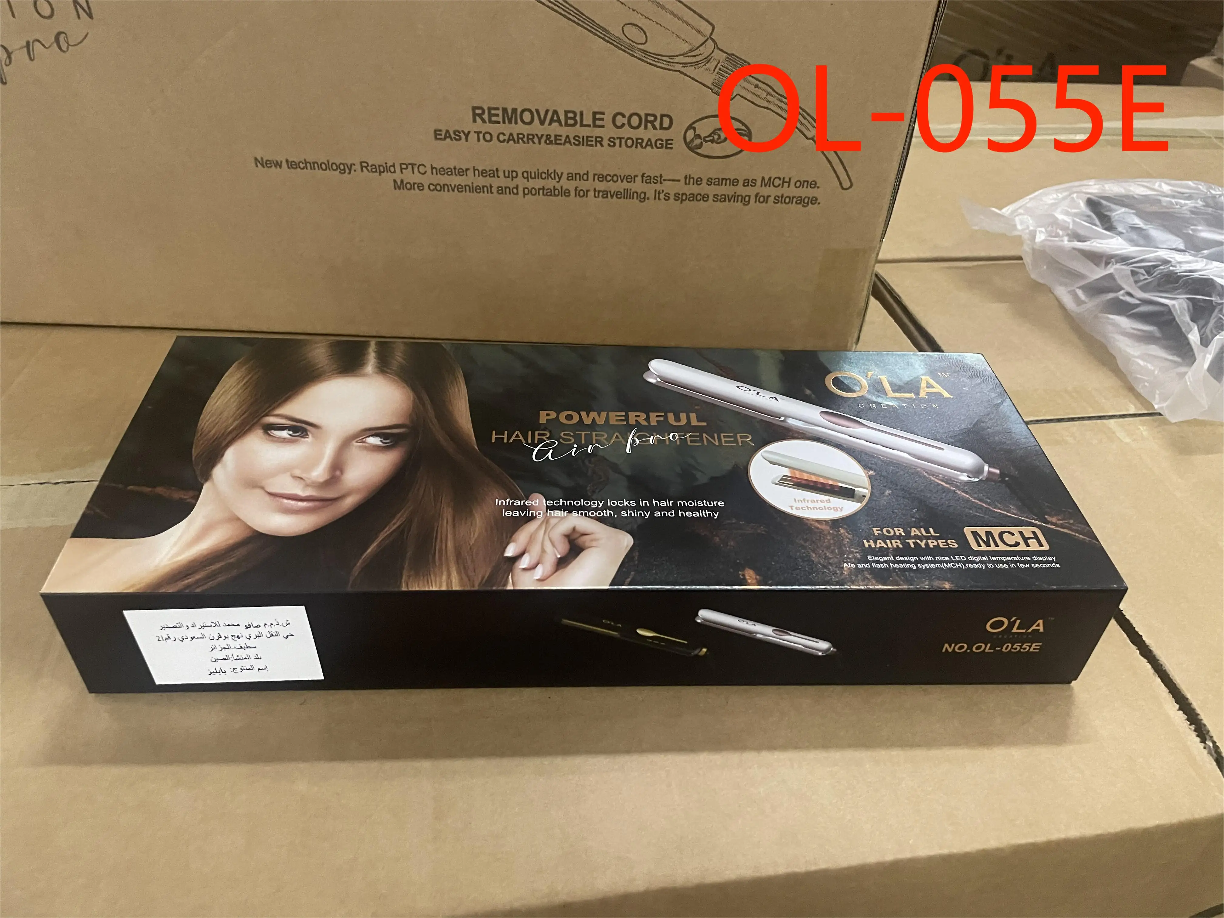 O'LA Professional Ceramic hair iron straightener with LED flat irons wholesale private label customize hair straightener