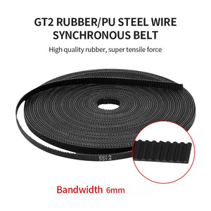 Courroie de distribution 2GT de haute qualité, à extrémités ouvertes, en caoutchouc PU avec cordon en acier, courroie de transmission GT2 6mm/10mm pour imprimante 3D CNC - Product Image 4