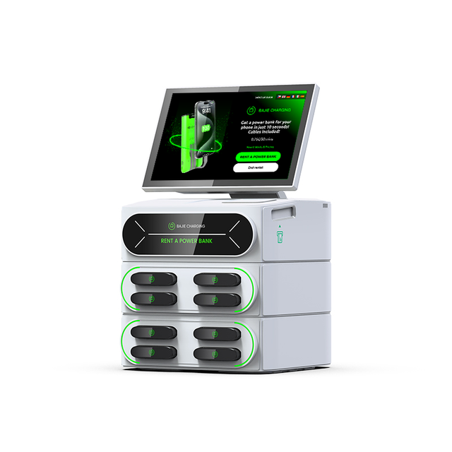 Multi Device Charging Station With Touch Screen an Embedded POS Stackable Station With Screen 8 Slots Phone Charging Station