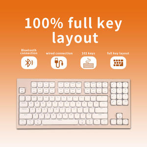 Claviers de jeu mécaniques ergonomiques à 102 touches, 2,4 GHz sans fil, USB-C, trois modes, interchangeables à chaud, rétroéclairés, différentes langues - Product Image 6