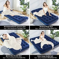 Matelas Gonflable Portable Personnalisé Simple, Double ou Triple, Épais, pour Camping en Plein Air, Lit d'Appoint Pliant