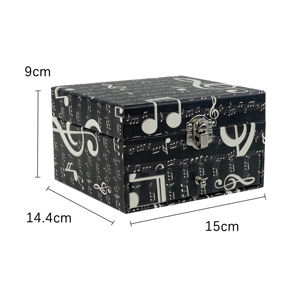 Caja de Almacenamiento de Joyas <span class=keywords><strong>Musical</strong></span> de Papel Ecológico en Oferta, Organizador con Diseño de Notas Musicales y Bailarina Giratoria, Estilo Coreano, Regalo para Niñas - Product Image 2