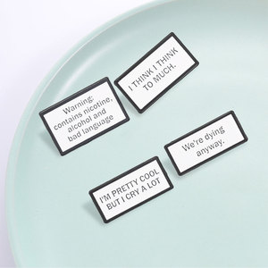 Ensemble d'épingles en émail avec citation sarcaste et humoristique, broche à <span class=keywords><strong>phrase</strong></span> drôle pour la décoration de sac à dos - Product Image 3