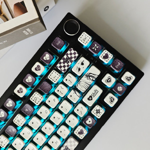 Teclado Mecánico Personalizado de la Serie Big Miss con Teclas PBT Sublimadas en Blanco y Negro, 119 Teclas Originales, Altamente Personalizable - Product Image 3