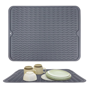 <b>Silicone</b> Dish Drying <b>Mat</b> for Multiple Usage Silicon Dish Drying <b>Mat</b> Heat Resistant Table <b>Mat</b> for Kitchen Counter - Product Image 1